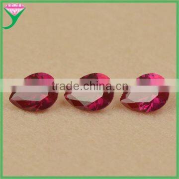 price carat high quality pear shape rough synthetic ruby gemstone