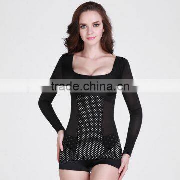 Women's Sexy Mesh Fabric Fancy Dot Base Heated Long Underwear