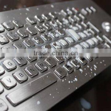 Vandalism Proof Kiosk Keyboards With Trackball