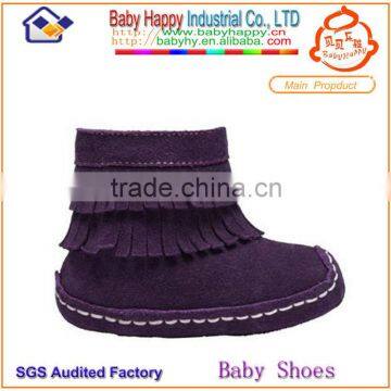 2014 newest style high quality genuine leather baby leather boots