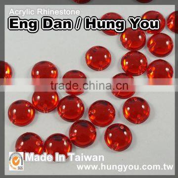2 Holes Lead-Free Half Beads Rhinestones