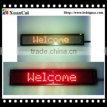 5V wall hooking P4-8*64 LED mini message screen (f3.75mm)