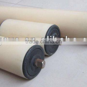 The parts of coal mine conveyor system hdpe yellow conveyor roller