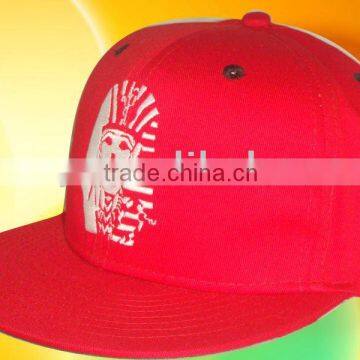 red cotton snap back hat