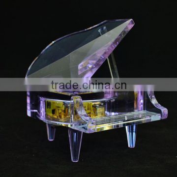 crystal music box with high-end crystal material rotating music box