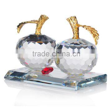 Crystal k9 glass wedding gift car decorative decoration red apple