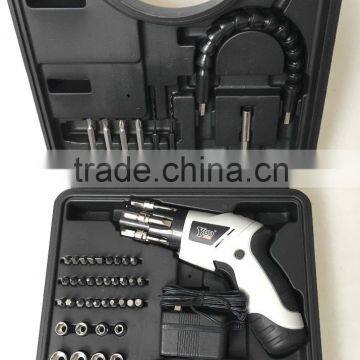 Multi-bits 6pcs 3.6V/4.8Volt screwdriver with folded handle and LED light in BMC packing