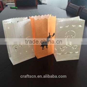 fireproof paper candle bag with die cutting