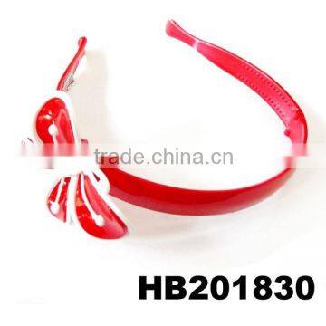 Kids Cute Red Folding Plastic Headband Wholesale