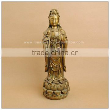 Golden color buddha statue ,buddha lady statue,chinese figurines