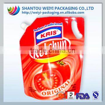 stand up aluminium foil packing bag with handle
