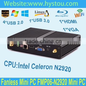 thin client 1080p htpc with Pentium N2920 processor Quad core Dual HD_MI display high definition 300M WIFI personal computer