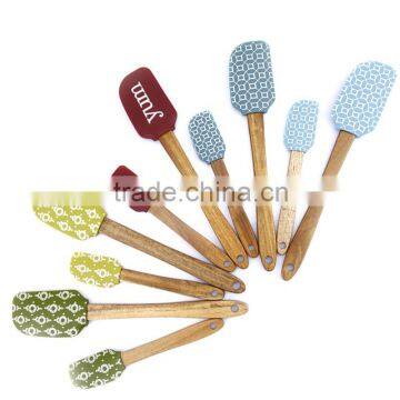 New product wood handle silcone spatula