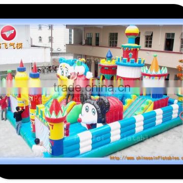 0.55mm PVC tarpaulin minnie mouse inflatable amusement playground