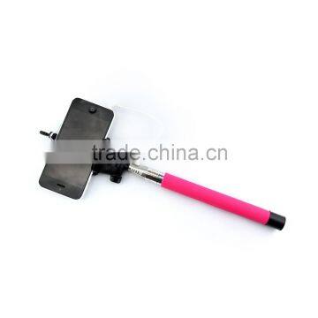 Logo Branded China Colorful Smartphone Wired Cable Selfie Monopod photo-5