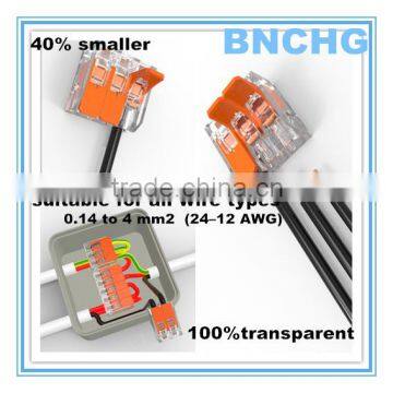 Made in China Directly Factory Wago 221 Type Push Clamp Solderless Wire Connector