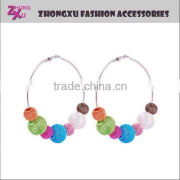 New beautiful hot sale ball hoop earring