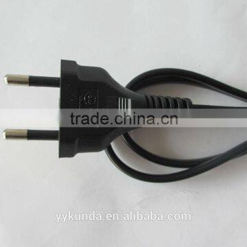 Inmetro Approved high quality 2 round pin brasil power cord