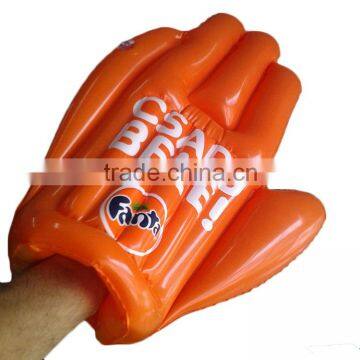 customized orange inflatable cheering hand, giant inflatable hands