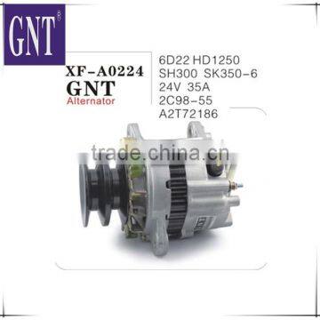 excavator engine HD1250 SH300 SK350-6 6D22 alternator