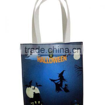 fancy designed evil witch with broom bag for kids
