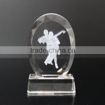 New arrival 3d laser engraving crystal gifts for love