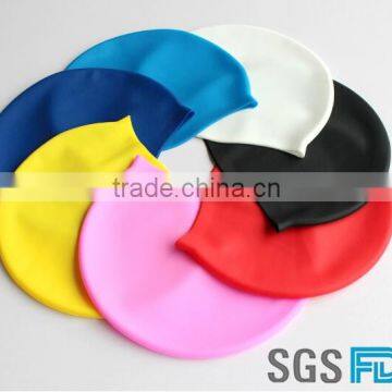 Fashionable Promotional Custom Logo Printed Silicone Swimming Cap