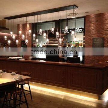 Fashion Wooden Restaurant Bar Counter Design