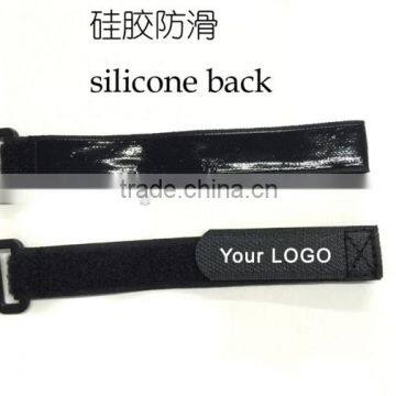 20x200mm black silicone anti-slip nylon strap