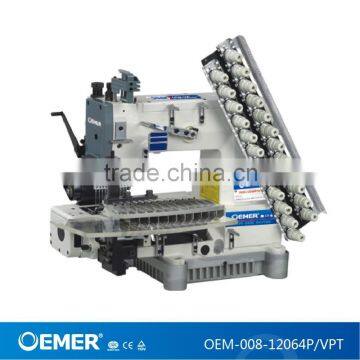 OEM-008-12064P/VPT 12 needle double chain stitch cylinder bed multi needle pin tucking industrial sewing machine