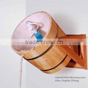 1 People,20L Capacity and Hemlock Solid Wood Type Wooden sauna bucket shower