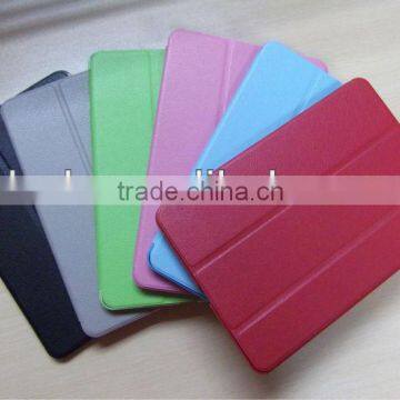 2-Folded PU Leather Stand Flip Case for ipad mini