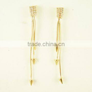Fashion New 2016 Latest Gold Earring Designs Metal Alloy Materail Drop Tassel Earring photo-4