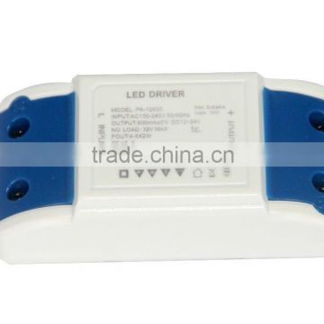 Constant Current 600mA DC12-24V 12W Led Driver Chinese distributor