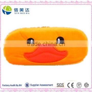 Hot sell Duck Cartoon zipper large capacity plush pencil case