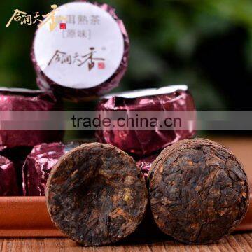 aged round pu-erh tea organic wholesale14 days puer flavored tea