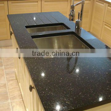 Black Galaxy Granite Tile, Slab, Countertop & Vanity Top