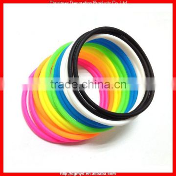 Rainbow color Silicone hair band for girl (KMS-1559)