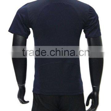 2016 New Slim Men Black Soccer Jersey