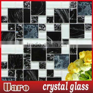 Black and White Glass Stone Texture Mosaic