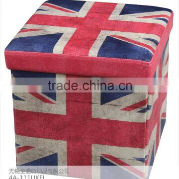 UK Flag Printing foldable ottoman