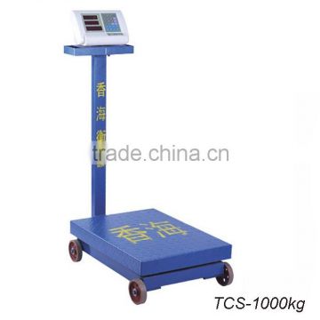 Heavy duty Movable Floor Scale with Wheel 1000kg