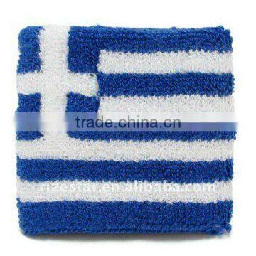 cotton terry wristband of flag design