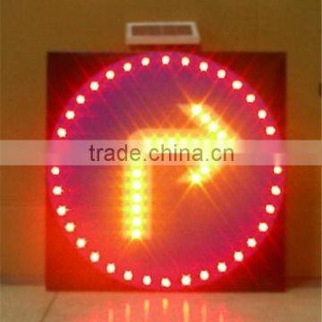 flashing solar led traffic sign / portable road safety warning signage