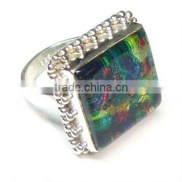 925 sterling silver dichroic glass jewelry