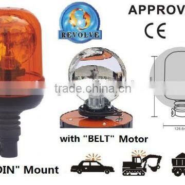 E-MARK Revolving Halogen Warning Light, ECE MARK Rotating Halogen Warning Beacon(SR-BL-503R-8) Flexible Europe DIN Mount Pole