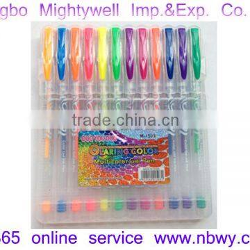 12pcs Colorful Gel Pen Set with PP bag