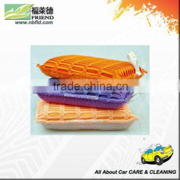 Car and household cleaing 3D mesh Jumbo Bug Sponge free sample