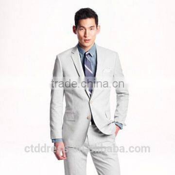 2014 Top Quality 100% wool Light Grey sports suit