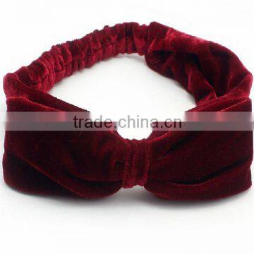 Sya winter headwraps red bowknit nylon headband